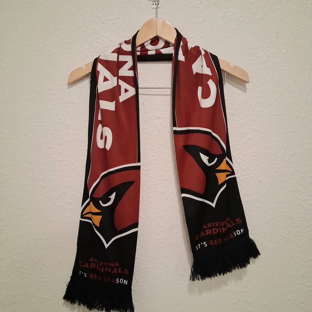 Arizona Cardinals Scarf : Black/Red : 46" : Two-Sided Design